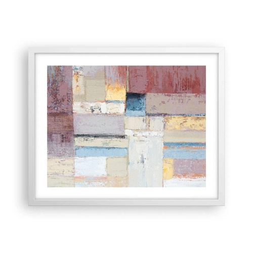 Póster en marco blanco - La tranquilidad de la geometría - 50x40 cm