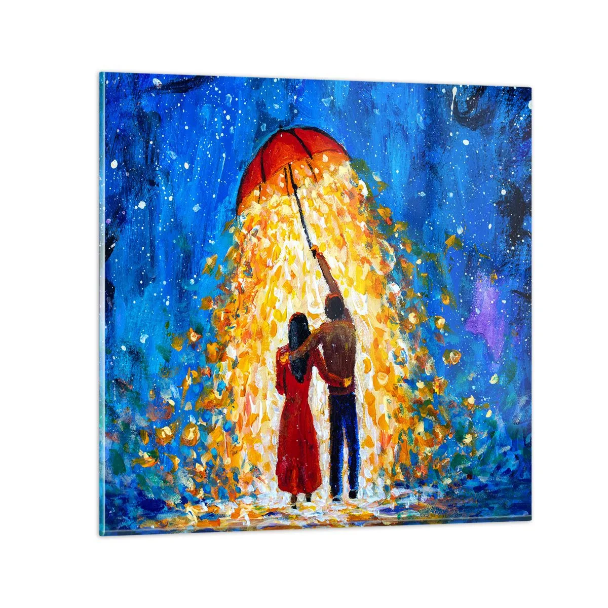 Cuadro sobre vidrio - Impresiones sobre Vidrio - La magia de una tarde lluviosa - 30x30 cm
