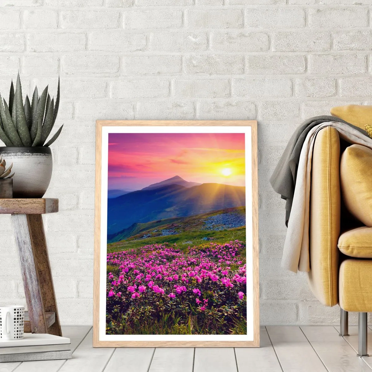 Póster en marco roble claro - ... Y el aroma a hierbas está por todas partes - 50x70 cm