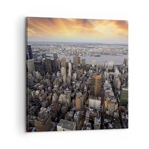 Cuadro sobre lienzo - Impresión de Imagen - El corazón palpitante de nuestro tiempo - 60x60 cm