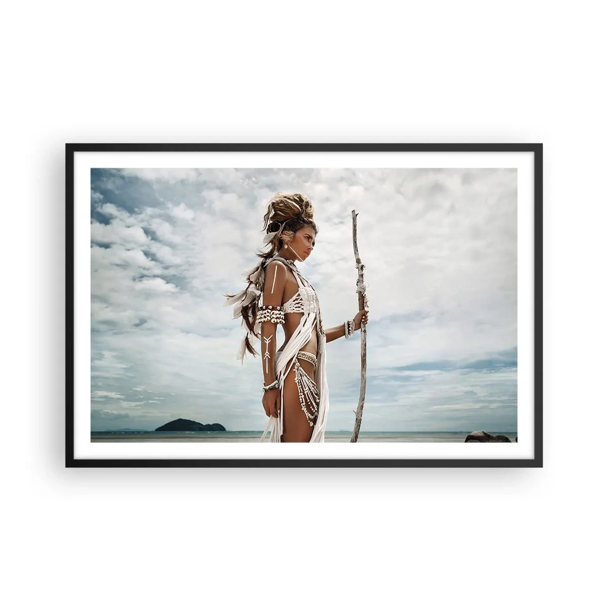 Póster en marco negro - Reina de los trópicos - 91x61 cm