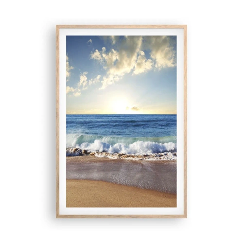 Póster en marco roble claro - Movimiento y quietud al mismo tiempo - 61x91 cm