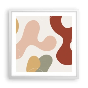 Póster en marco blanco - La esencia de la pintura - 50x50 cm