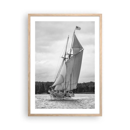 Póster en marco roble claro - Hermanos del viento - 50x70 cm