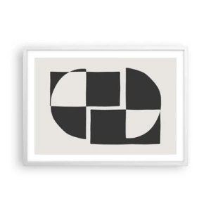 Póster en marco blanco - Antítesis - síntesis - 70x50 cm