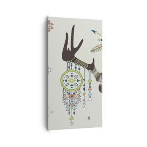 Cuadro sobre lienzo - Impresión de Imagen - Trofeo de cazador indio - 65x120 cm