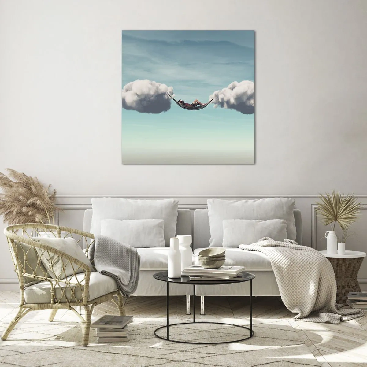 Cuadro sobre vidrio - Impresiones sobre Vidrio - La felicidad del momento - 50x50 cm