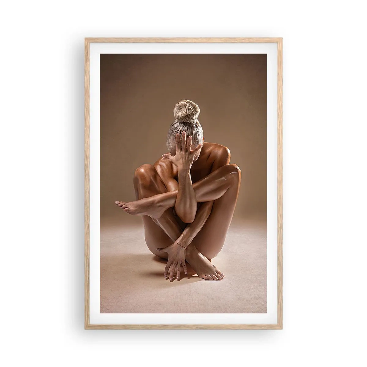 Póster en marco roble claro - Unidad de cuerpo y espíritu - 61x91 cm