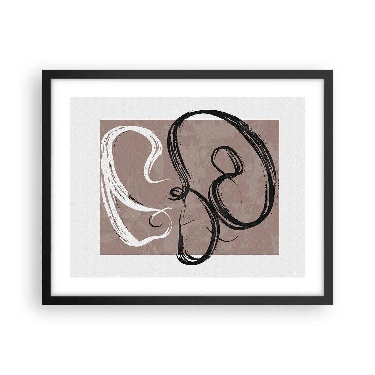 Póster en marco negro - Composición: la búsqueda de la plenitud - 50x40 cm