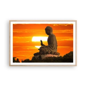 Póster en marco roble claro - Sin miedo al mundo - 91x61 cm