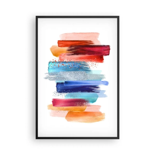 Póster en marco negro - Arriba y abajo - 61x91 cm