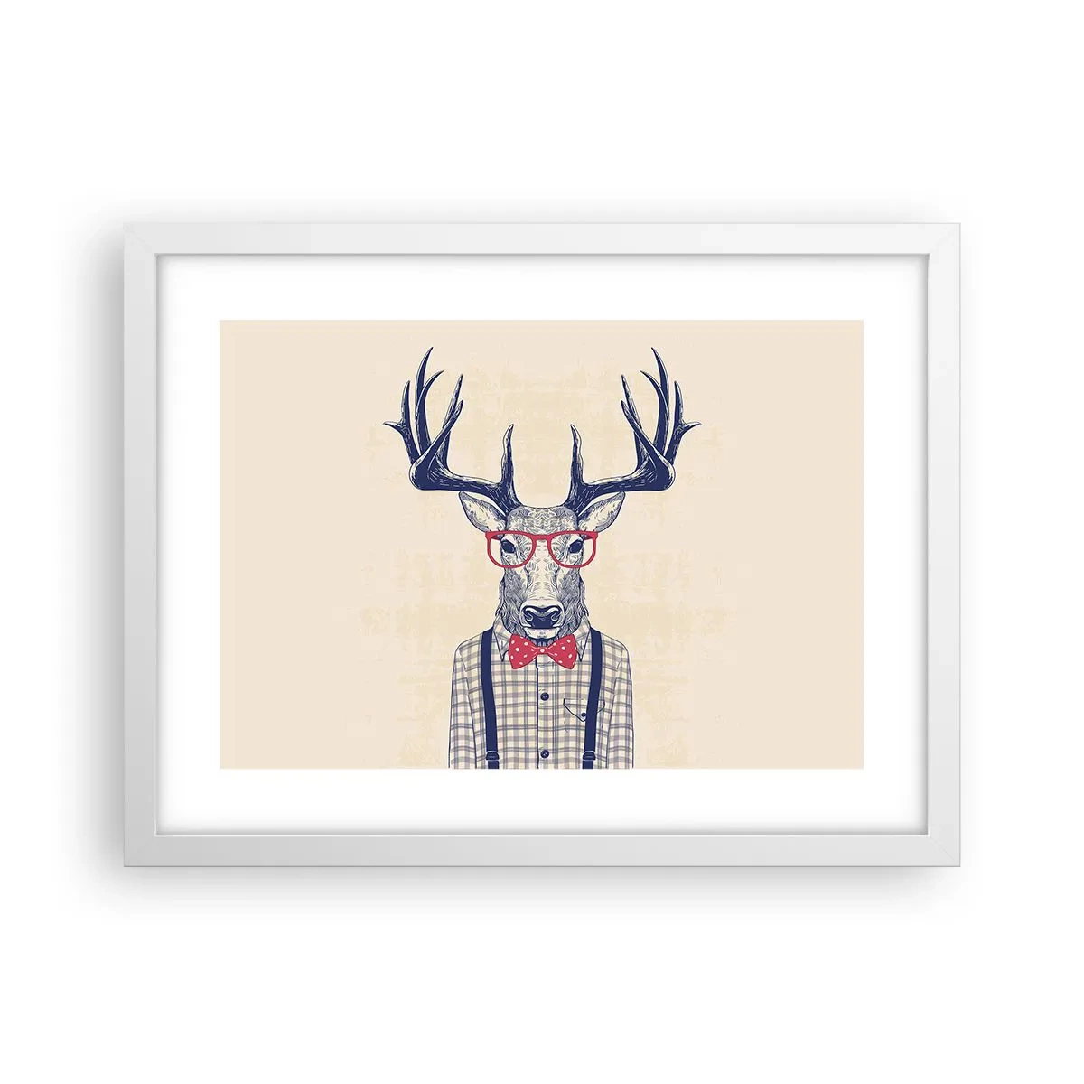 Póster en marco blanco - Una extravagancia lúdica - 40x30 cm