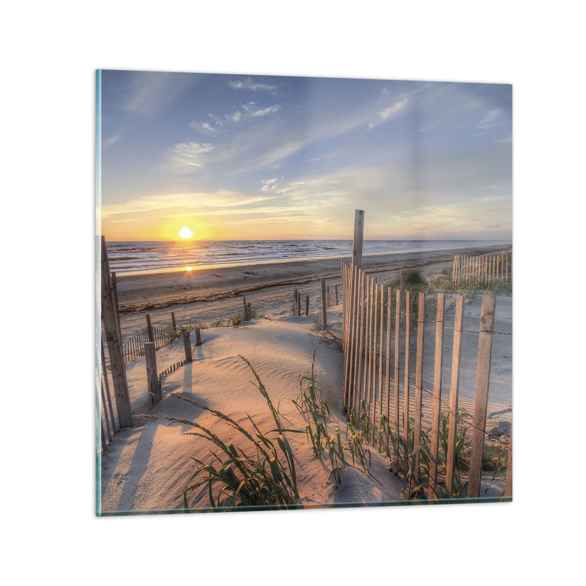 Cuadro sobre vidrio - Impresiones sobre Vidrio - El resplandor y la sombra del viento - 70x70 cm