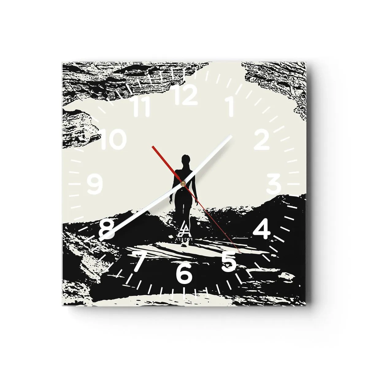 Reloj de pared - Reloj de vidrio - Una nueva mirada - 40x40 cm