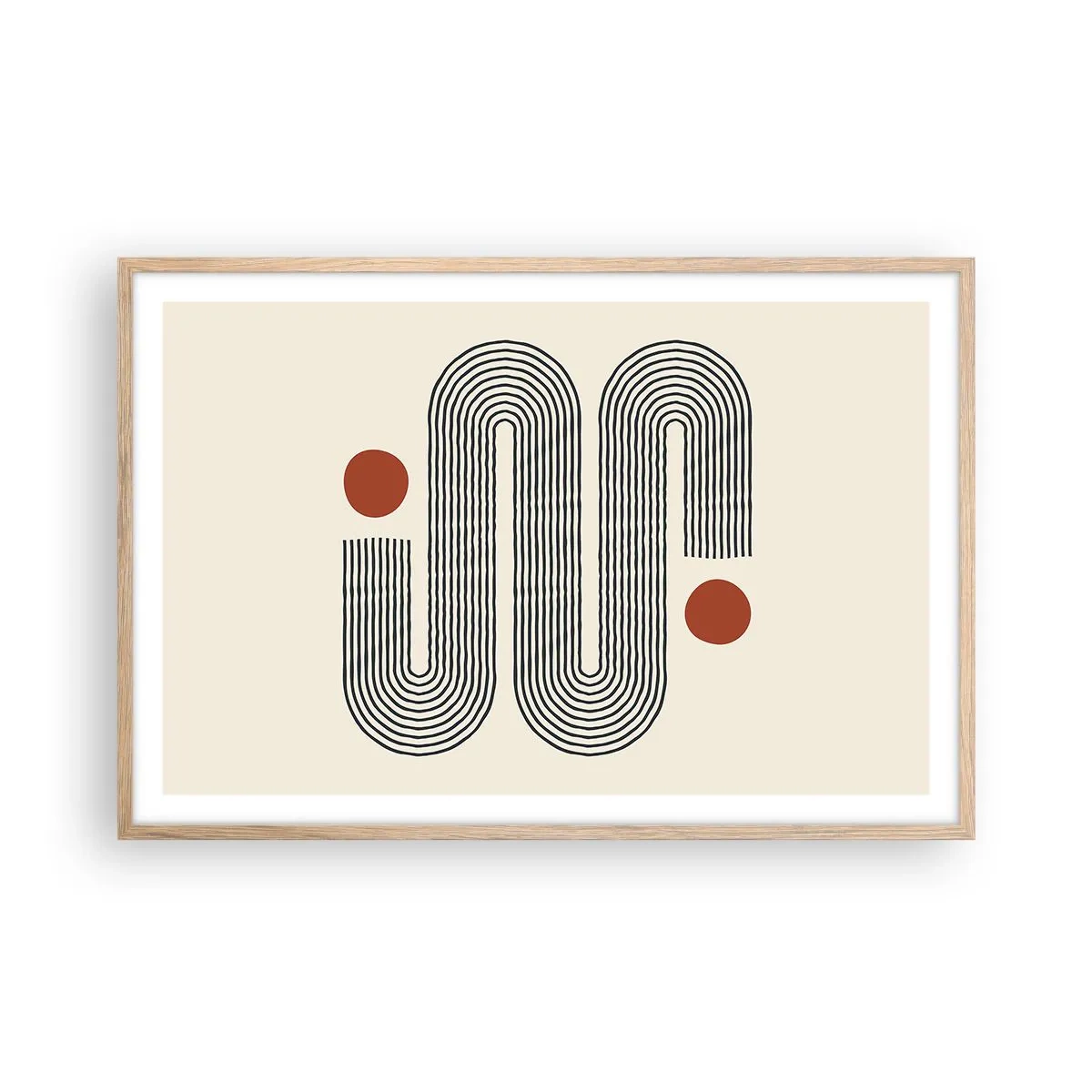 Póster en marco roble claro - De principio a fin - 91x61 cm