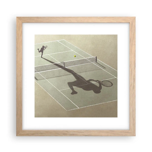 Póster en marco roble claro - Véncete a ti mismo - 30x30 cm