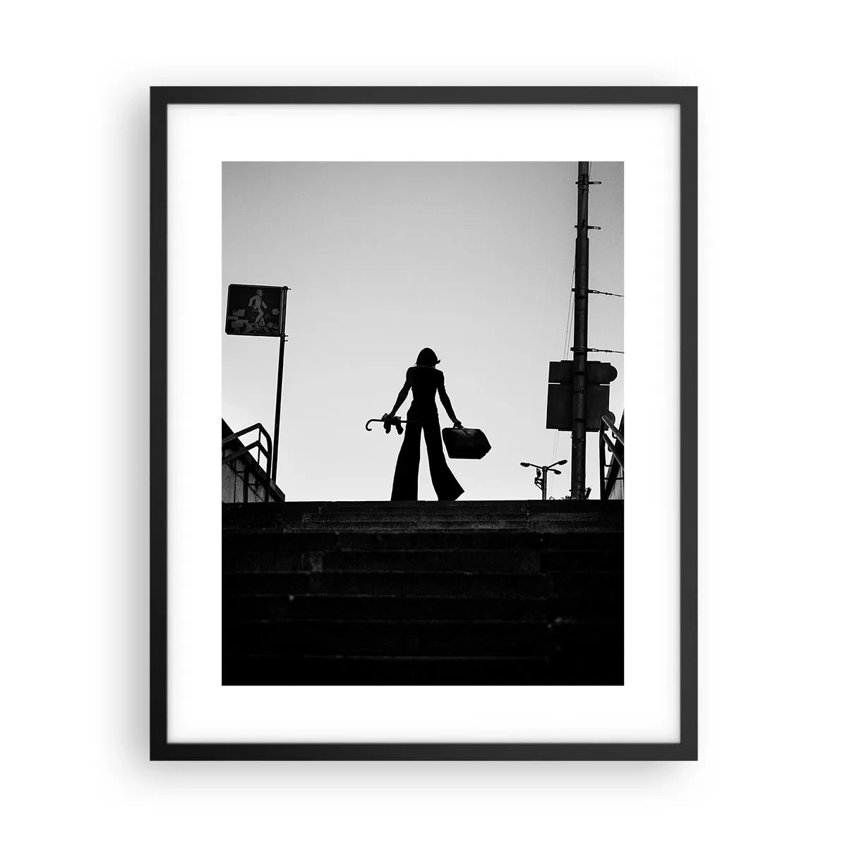 Póster en marco negro - Paseo urbano - 40x50 cm