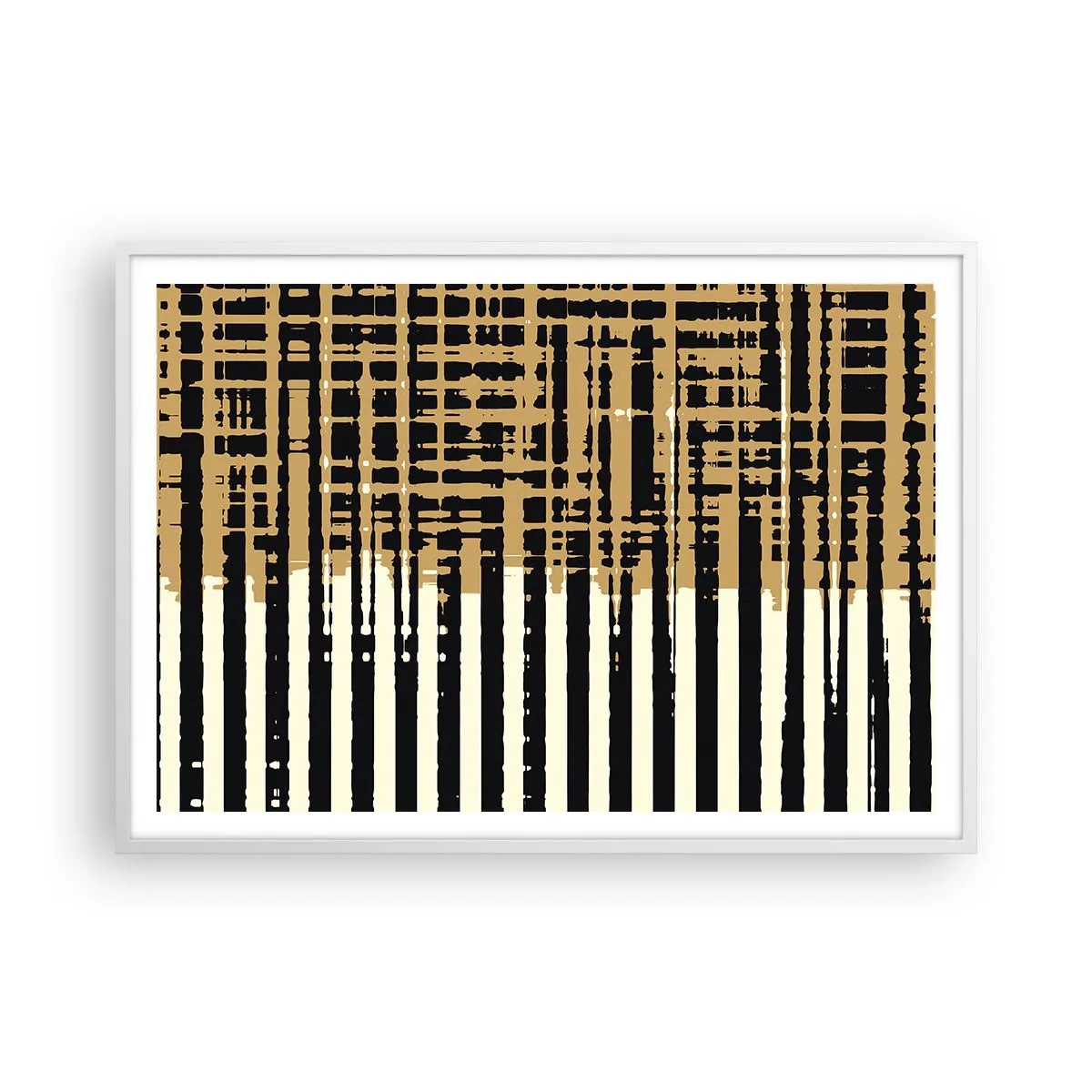 Póster en marco blanco - Abstracción arquitectónica - 100x70 cm