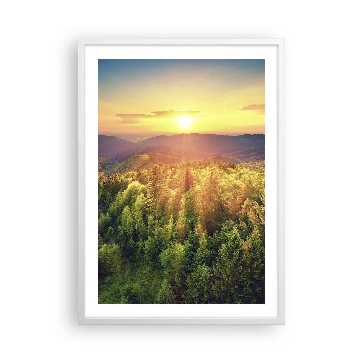Póster en marco blanco - Desde lo alto - 50x70 cm