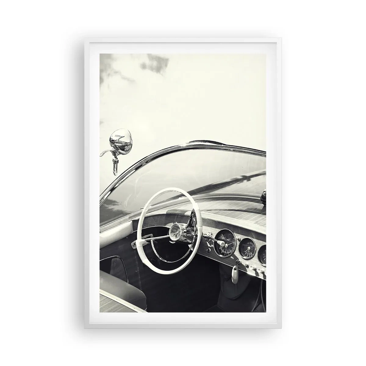 Póster en marco blanco - Tiempo para los ricos - 61x91 cm