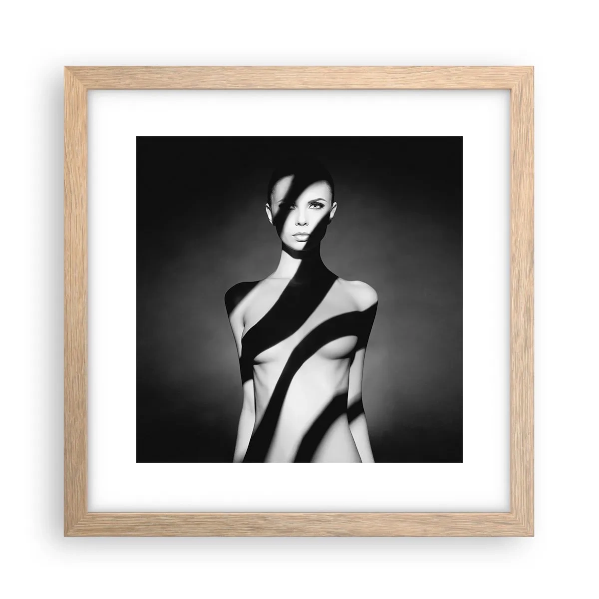 Póster en marco roble claro - En la luz y en la sombra - 30x30 cm