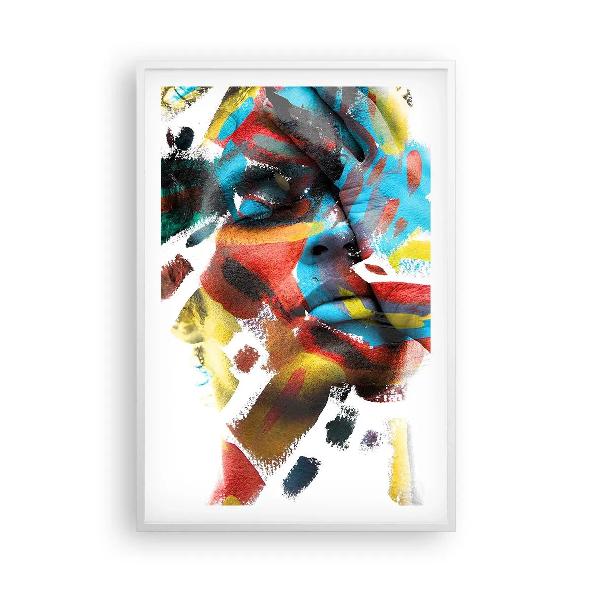 Póster en marco blanco - Una personalidad colorida - 61x91 cm
