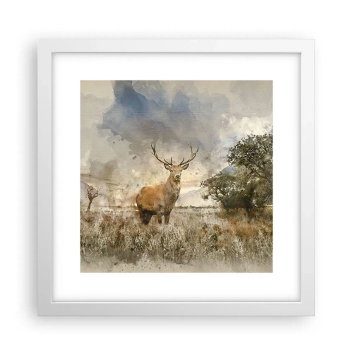 Póster en marco blanco - Dignidad - fuerza - encanto - 30x30 cm