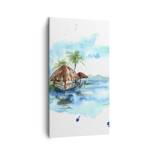Cuadro sobre lienzo - Impresión de Imagen - En algún lugar del Pacífico - 45x80 cm