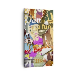 Cuadro sobre lienzo - Impresión de Imagen - Recuerdos de las vacaciones - 55x100 cm