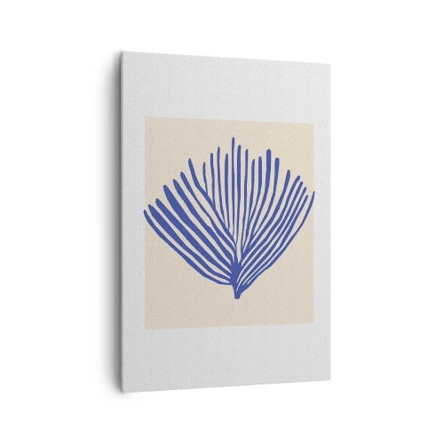 Cuadro sobre lienzo - Impresión de Imagen - Abanico azul - 70x100 cm