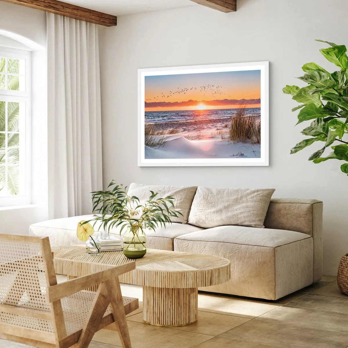 Póster en marco blanco - Paisaje horizontal - 70x50 cm