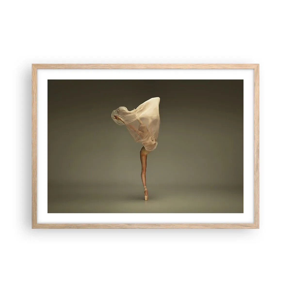 Póster en marco roble claro - A punto de volar - 70x50 cm