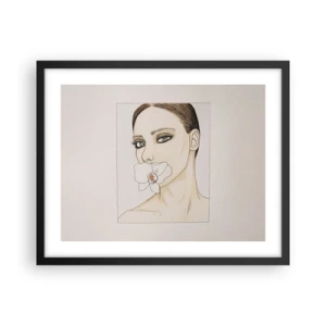 Póster en marco negro - Elegancia y belleza - 50x40 cm