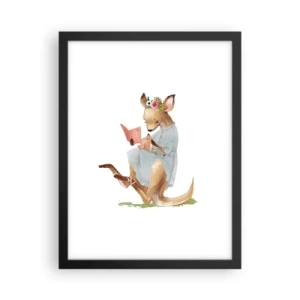 Póster en marco negro - Léeme un cuento, mamá - 30x40 cm