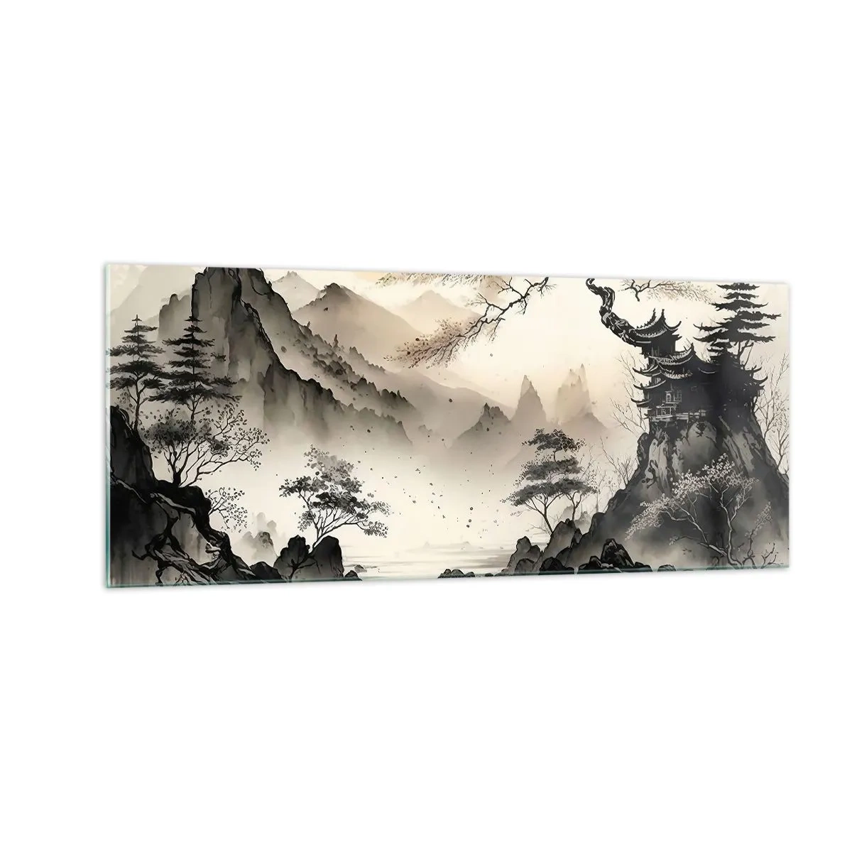 Cuadro sobre vidrio - Impresiones sobre Vidrio - El encanto único de Oriente - 100x40 cm
