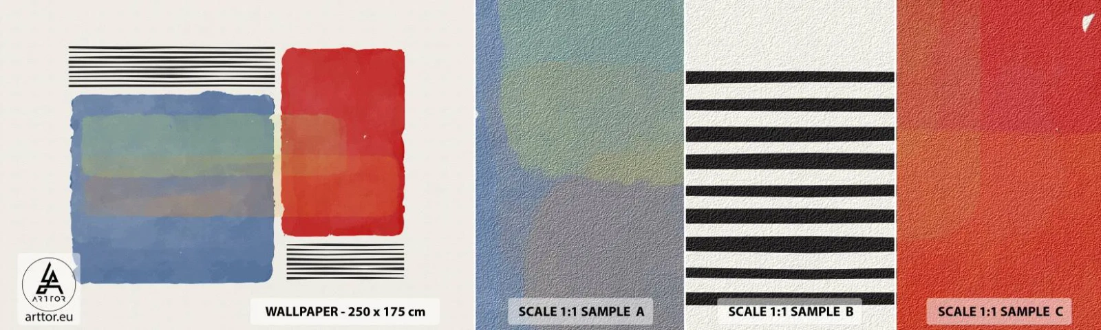 Muestra De Fotomural Standard Eco - Espíritu y alma de la geometría - Abstracción, Pedazo, Arte Moderno. - 100x30 cm