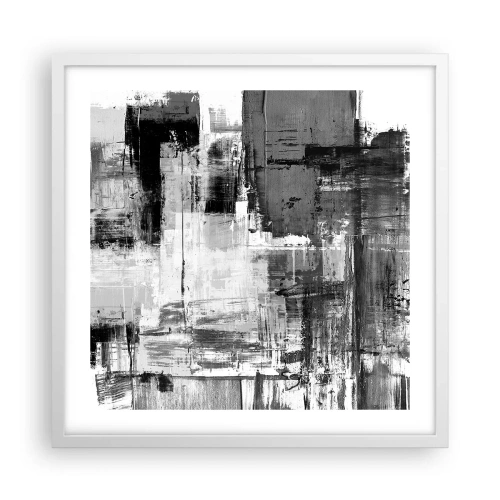 Póster en marco blanco - El gris es hermoso - 50x50 cm