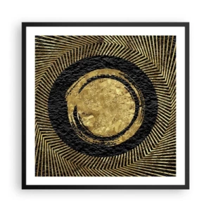 Póster en marco negro - Composición glamour - 60x60 cm