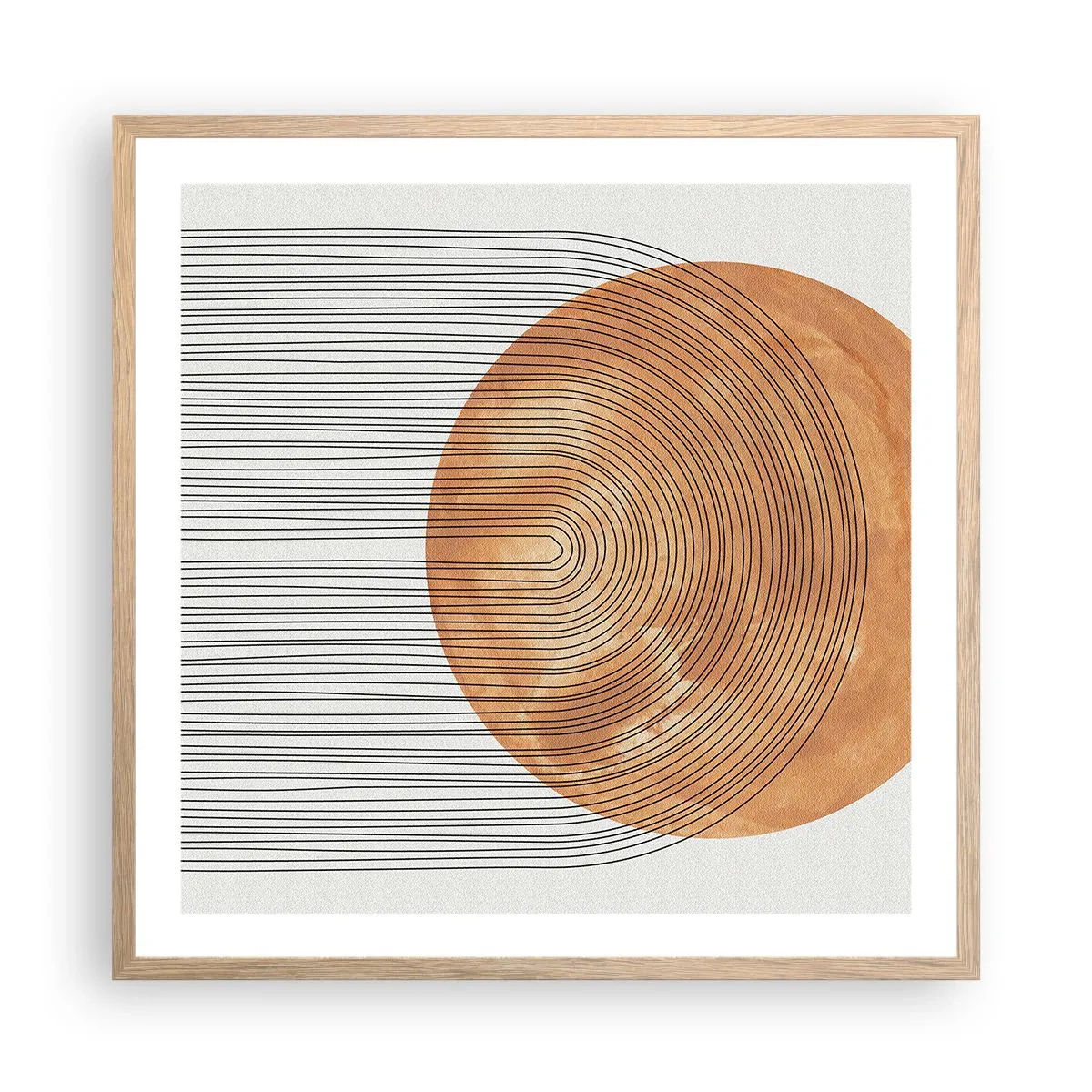 Póster en marco roble claro - Una composición soleada - 60x60 cm