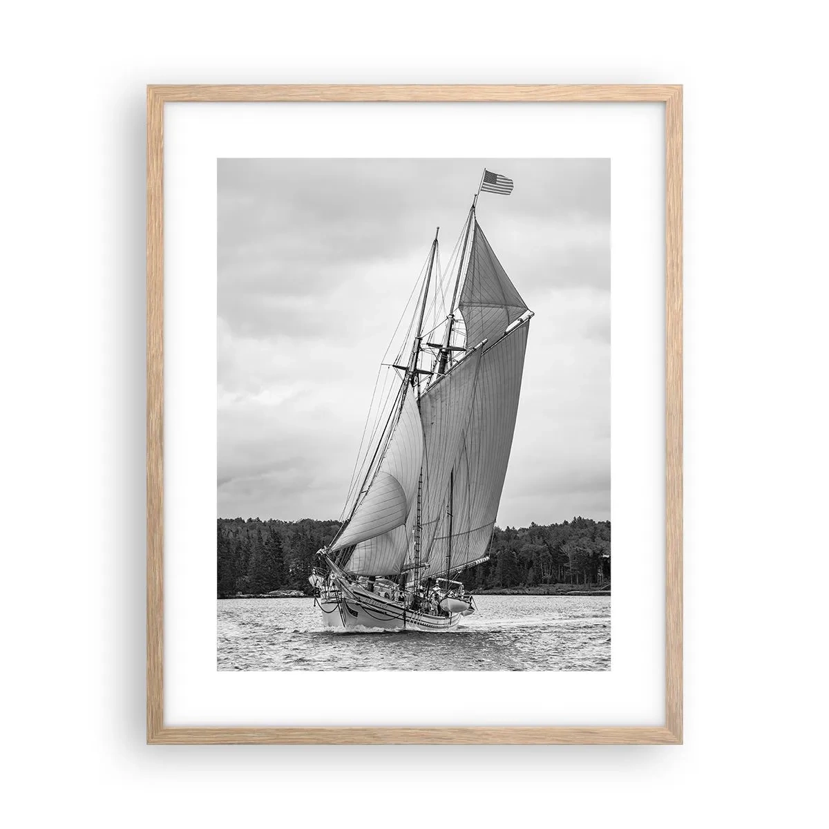 Póster en marco roble claro - Hermanos del viento - 40x50 cm