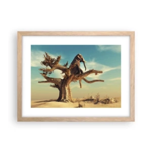 Póster en marco roble claro - Un nuevo punto de vista - 40x30 cm