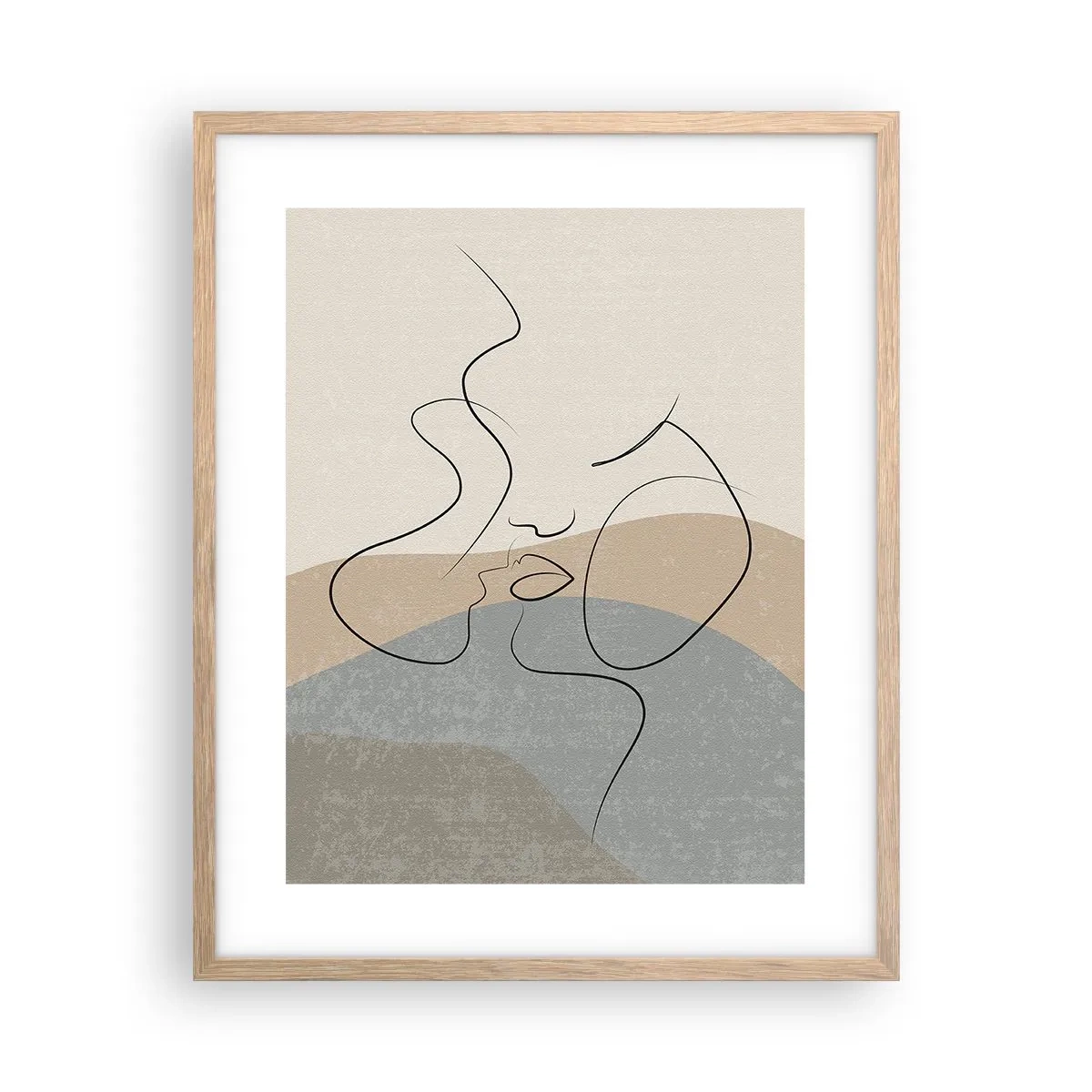 Póster en marco roble claro - Como una pincelada - 40x50 cm