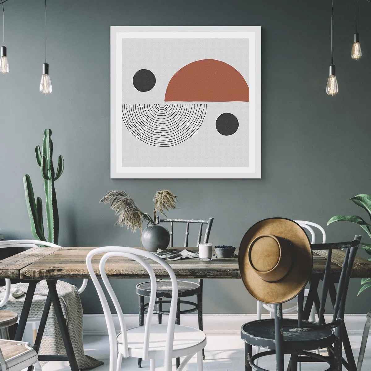 Póster en marco blanco - La perfección del círculo - 30x30 cm