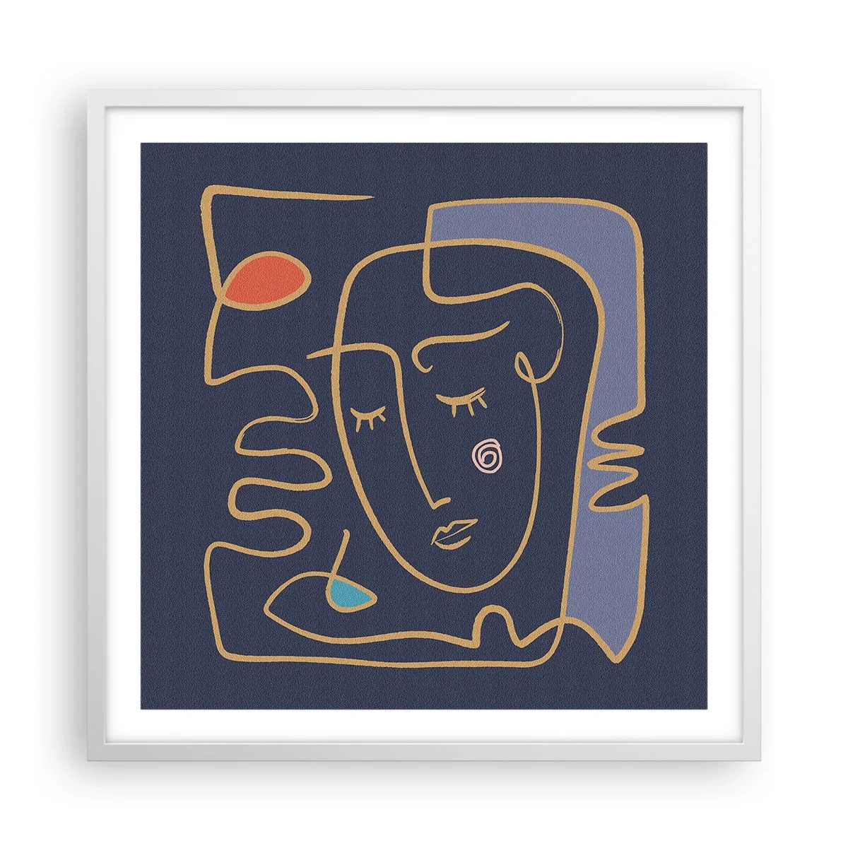 Póster en marco blanco - En un maravilloso sueño - 60x60 cm