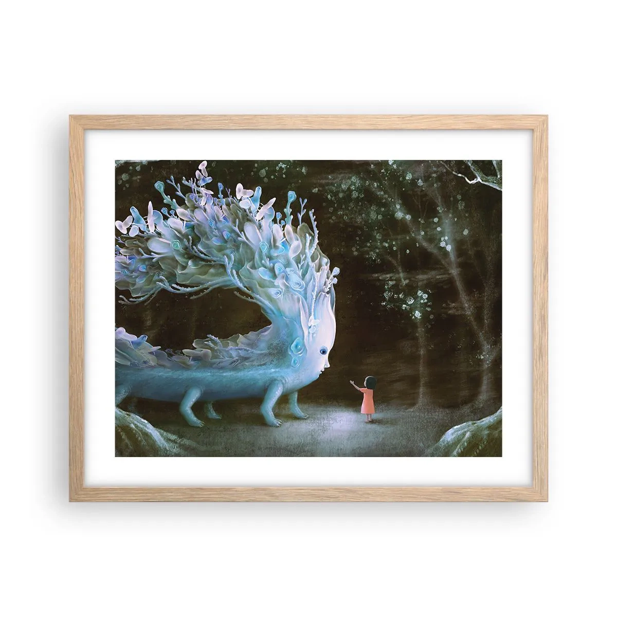 Póster en marco roble claro - Una reunión fantástica - 50x40 cm