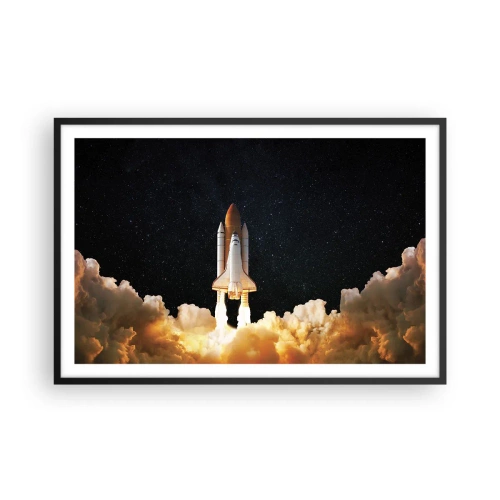 Póster en marco negro - ¡Ad astra! - 91x61 cm