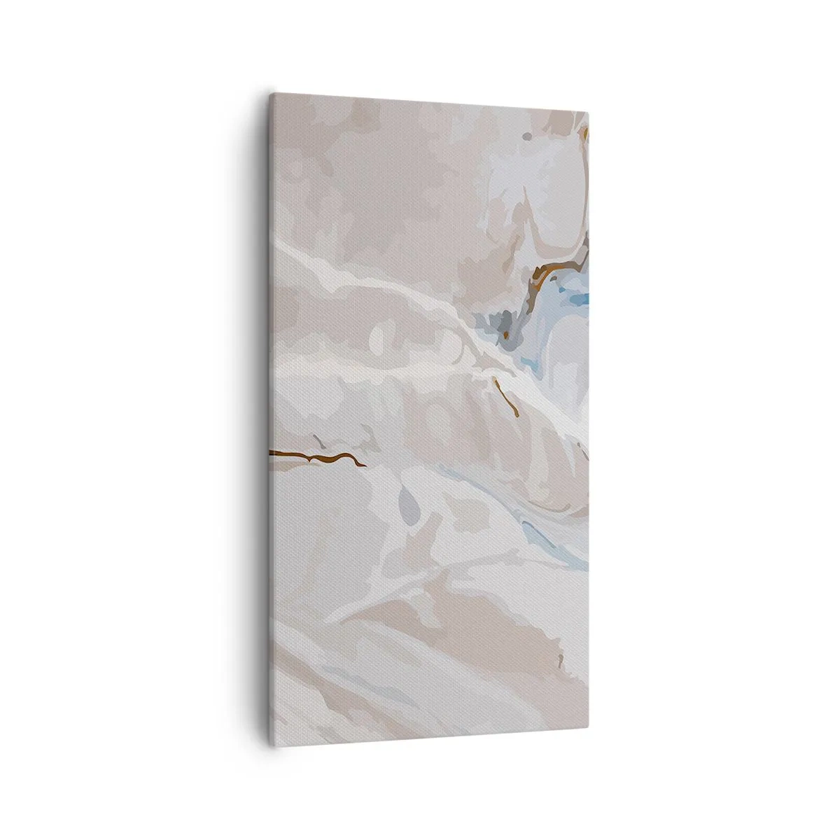 Cuadro sobre lienzo - Impresión de Imagen - El azul serpentea por el blanco - 55x100 cm