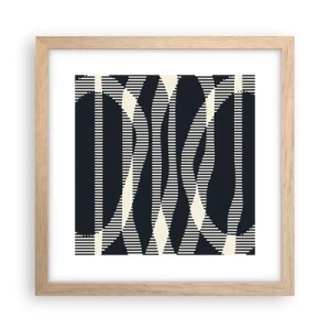 Póster en marco roble claro - Un intento de romper la oscuridad - 30x30 cm