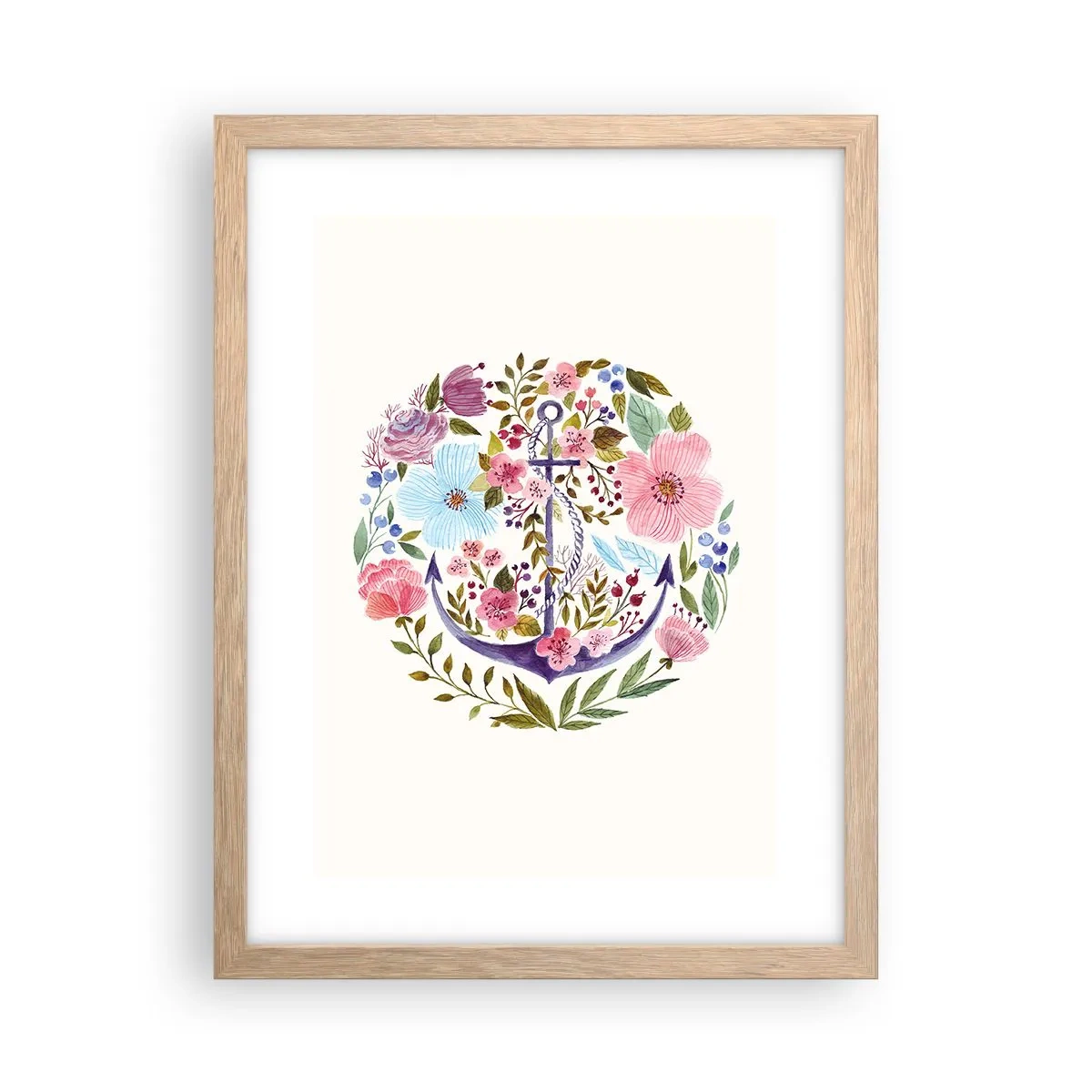 Póster en marco roble claro - El sueño reparador de un marinero - 30x40 cm