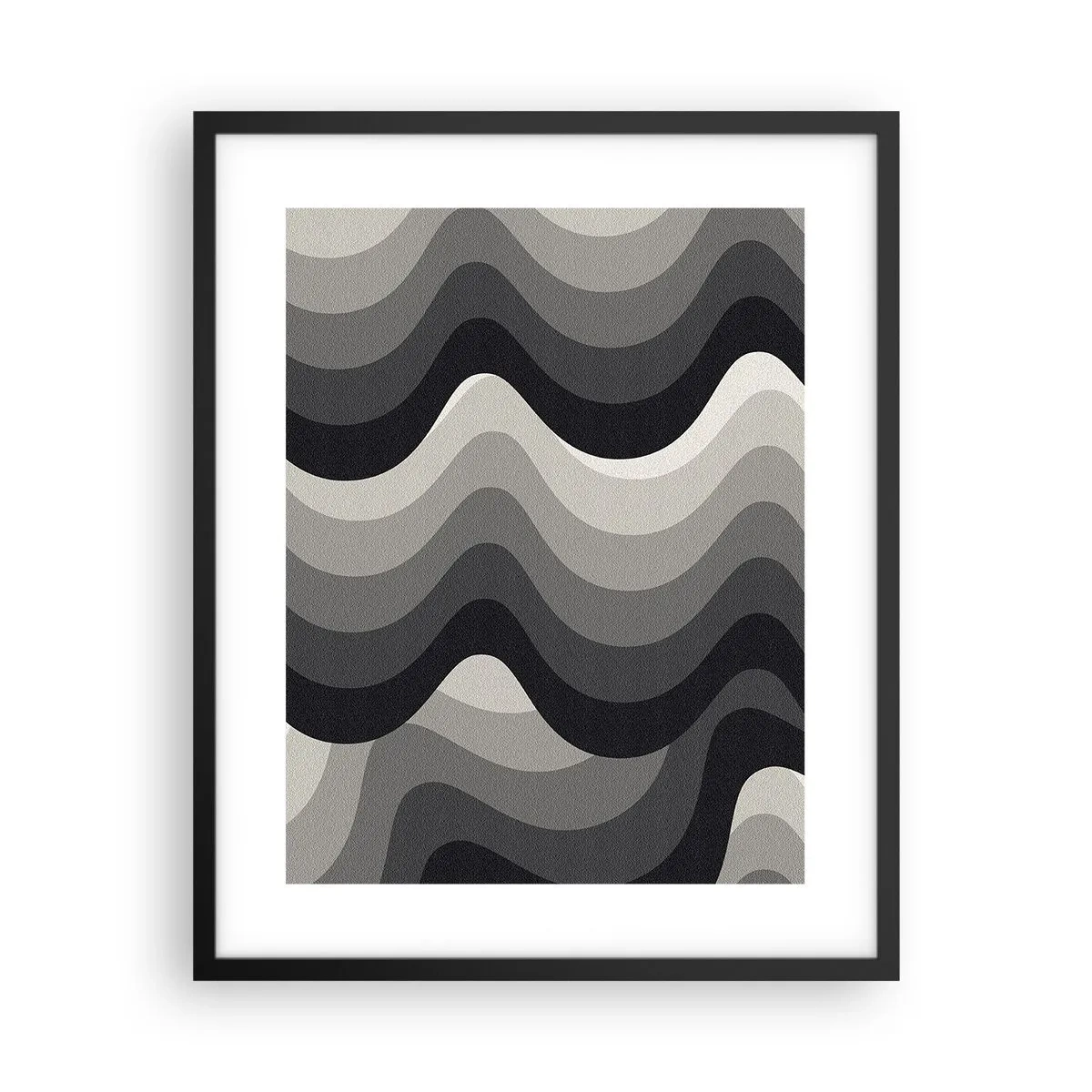 Póster en marco negro - Ola tras ola - 40x50 cm